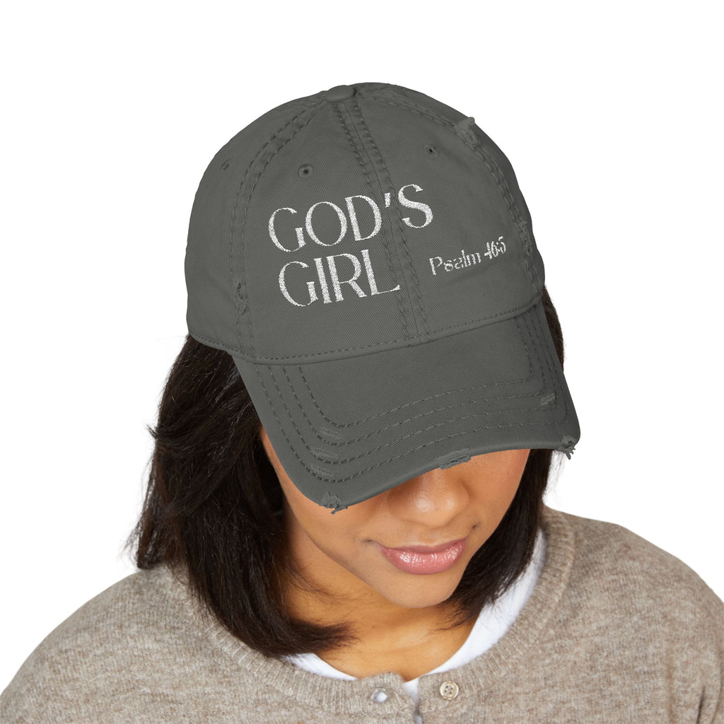 GOD'S GIRL ft THARICHAROMA merch hat (pink letters)